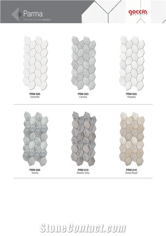 Parma Mosaic Bianco Carrara Marble Mosaic