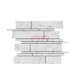 Random Strip Mosaic Bianco Carrara Marble Random Strip Mosaic Bianco Carrara Marble