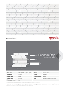 Random Strip Mosaic Bianco Carrara Marble