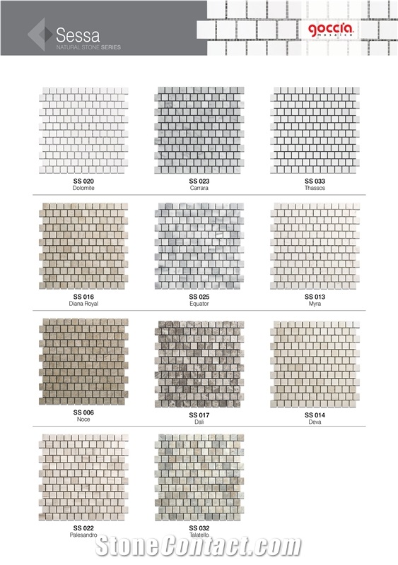 Sessa Mosaic Bianco Dolomite Marble Mosaic