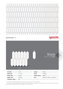 Strada Mosaic Bianco Carrara Marble Mosaic