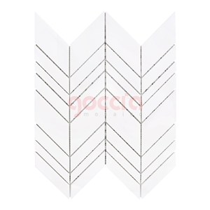 Stria Mosaic Bianco Dolomite Marble Mosaic