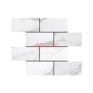 Subway 3x6 Mosaic Calacatta Michelangelo Marble