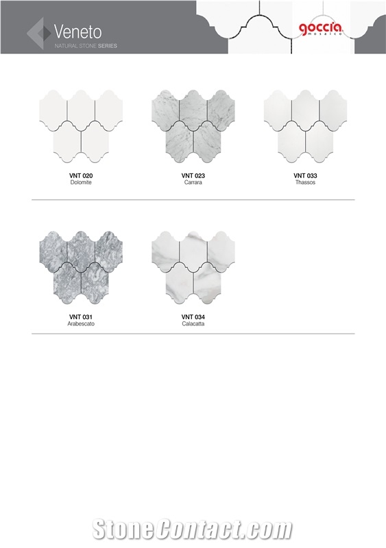 Veneto Mosaic Bianco Carrara Marble Mosaic