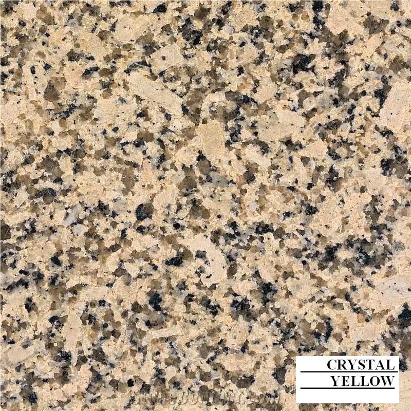 Crystal Yellow Granite Slabs, India Yellow Granite