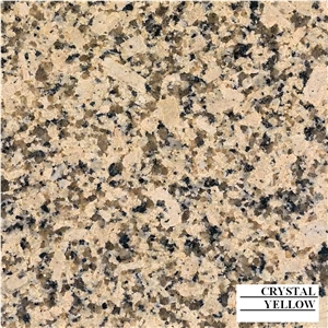 Crystal Yellow Granite Slabs, India Yellow Granite