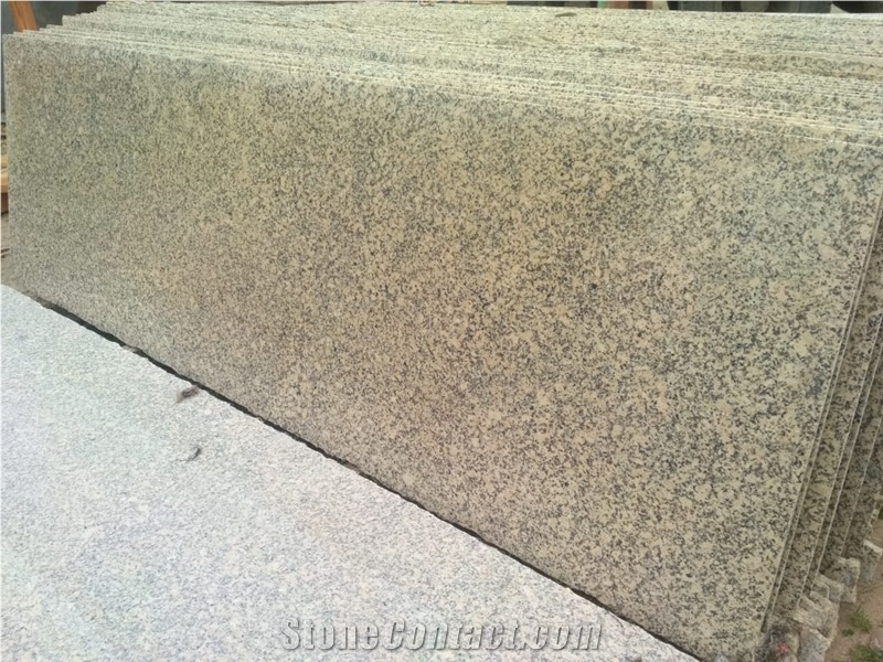 Crystal Yellow Granite Slabs, India Yellow Granite