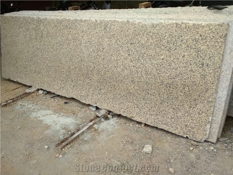 Crystal Yellow Granite Slabs, India Yellow Granite