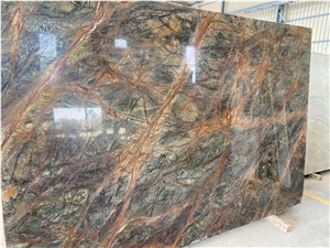 Rainforest Green Marble Slabs & Tiles