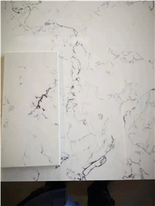 Arabescato White Quartz Slab