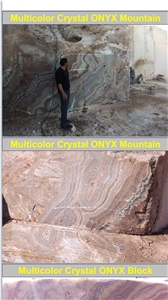 Crystal Multicolored Onyx Block