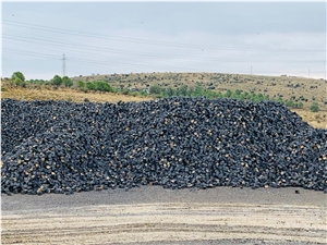 Basalt Cube Stone Landscaping Stones, Cobblestone