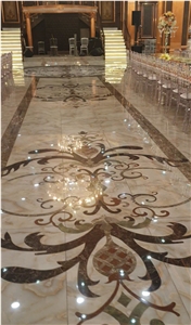 Waterjet Cut Marble Floor Medallions