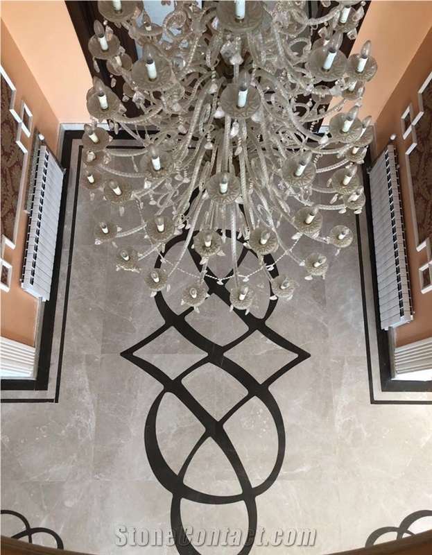 Waterjet Cut Marble Floor Medallions