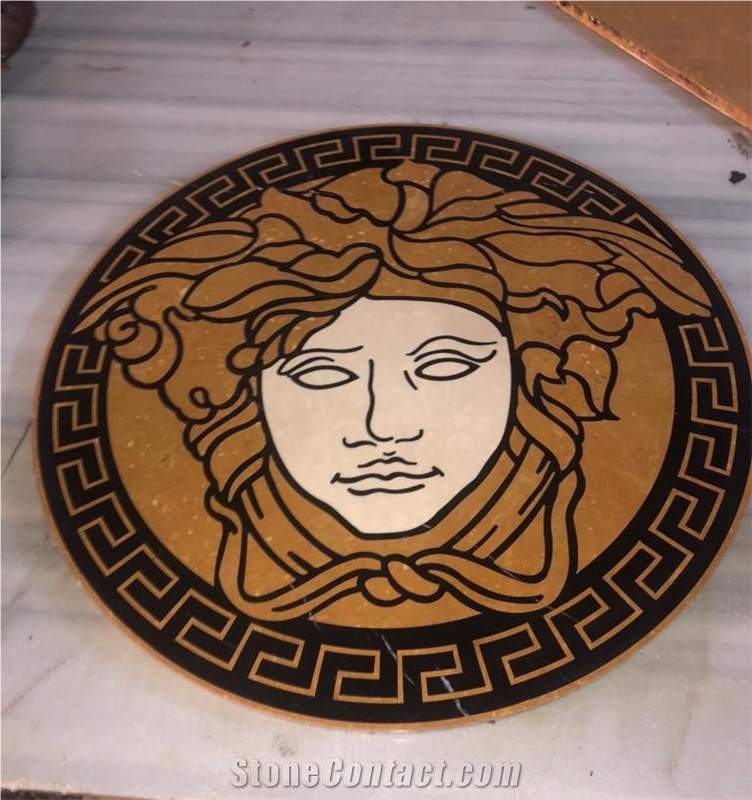 Waterjet Cut Marble Floor Medallions