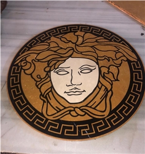 Waterjet Cut Marble Floor Medallions