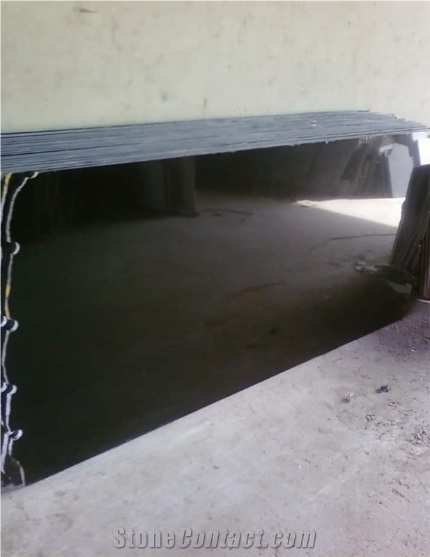 Absolute Black Granite Slabs & Tiles, India Black Granite
