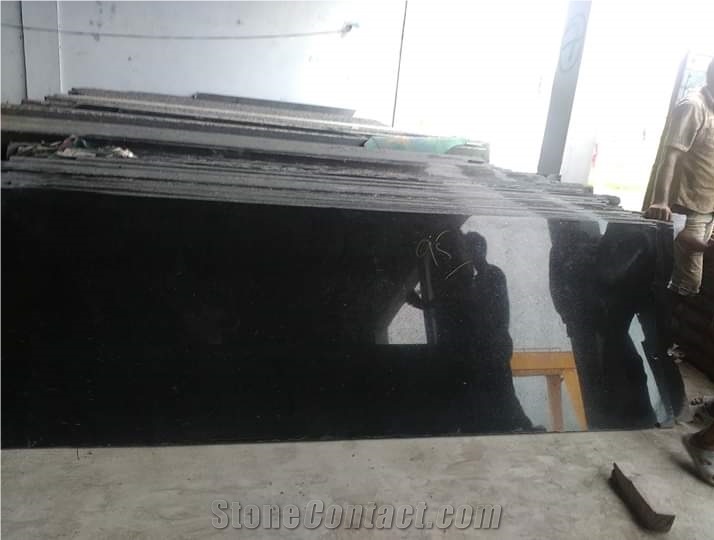 Absolute Black Granite Slabs & Tiles, India Black Granite