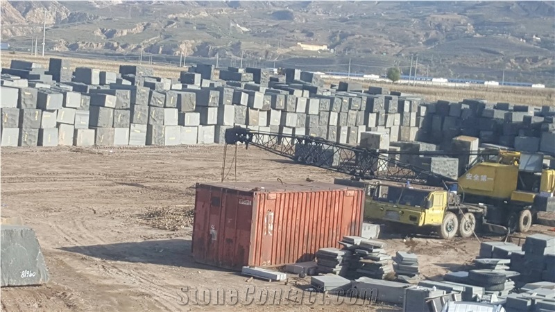 China Absolutely Shanxi Black Granite Blocks, Rock - Quarry Owner