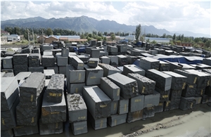 China Pure Black Granite Big Blocks for Project