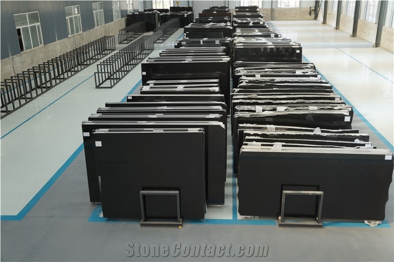 Factory Shanxi Black Granite Slab, China Absolute Stone
