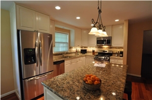 Giallo Fiorito Granite Kitchen Islands Countertop