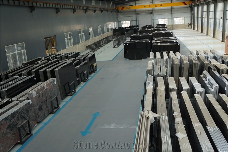 Glossy China Black Shanxi Granite Tile Own Factory