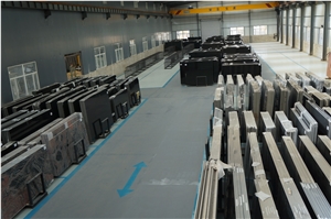 Glossy China Black Shanxi Granite Tile Own Factory