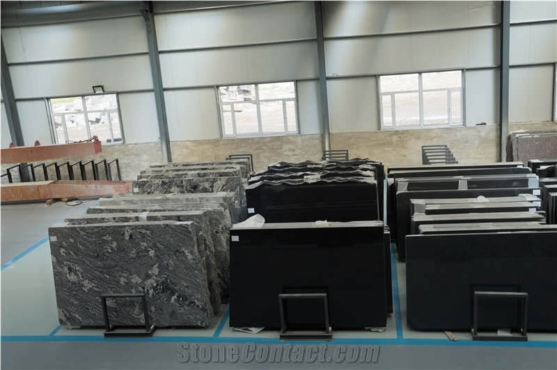 Glossy China Black Shanxi Granite Tile Own Factory