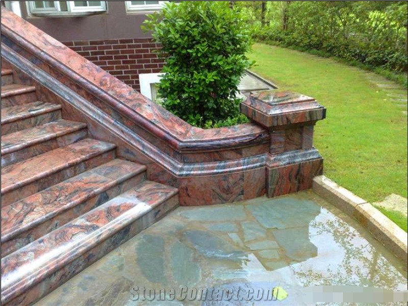 Multicolor Red Granite Slab, Floor Tile