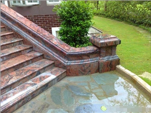 Multicolor Red Granite Slab, Floor Tile