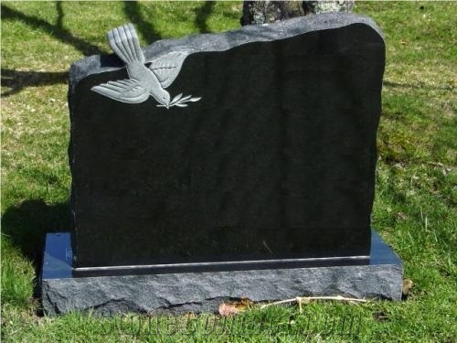 Shanxi Black Granite Headstone, Cross Tombstone