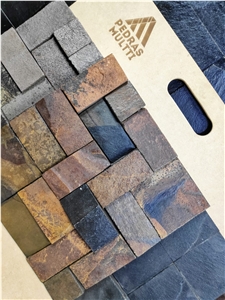 Black and Rust Colored Slate Tiles
