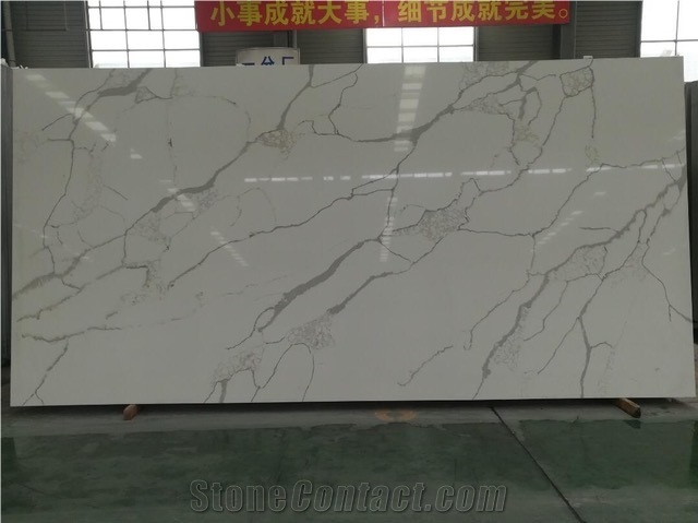 Calacatta Verona Pure White Quartz Slabs