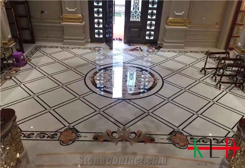 Vestibule Floor Tile,Marble Waterjet Cut Medallion