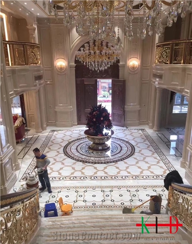 Vestibule Floor Tile,Marble Waterjet Cut Medallion