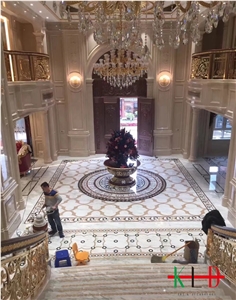 Vestibule Floor Tile,Marble Waterjet Cut Medallion