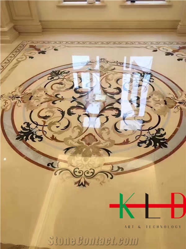 Vestibule Floor Tile,Marble Waterjet Cut Medallion