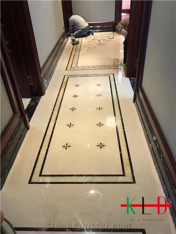 Vestibule Floor Tile,Marble Waterjet Cut Medallion