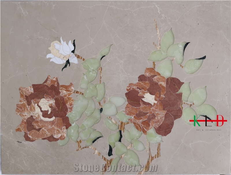 Waterjet Art Work Marble Tiles.Mosaic Medallions
