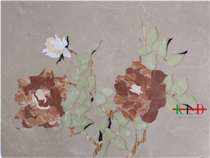 Waterjet Art Work Marble Tiles.Mosaic Medallions