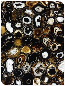 Backlit Black Agate Translucent Luxury Gemstone