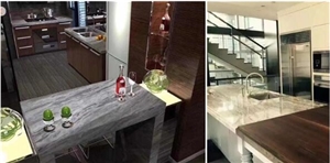 Grey Vein Marble Countertop Grey Marble Customized