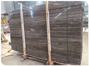 Iran Silver Grey Travertine Slab Wooden Grain Iran Silver Grey Travertine Slab Wooden Grain