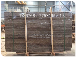 Iran Silver Grey Travertine Slab Wooden Grain