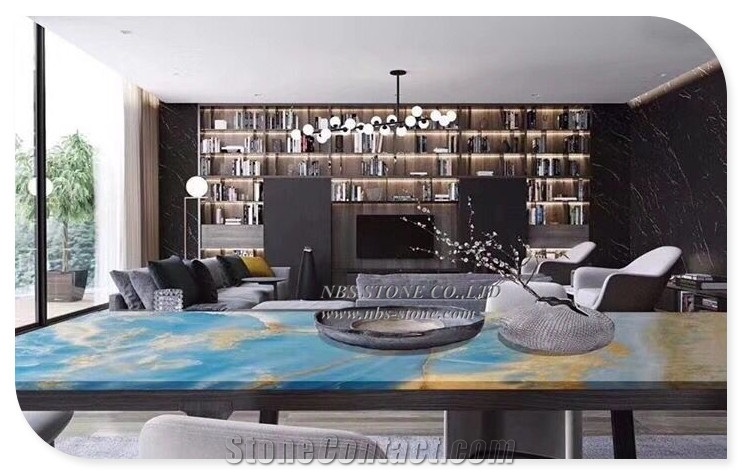 Luxury Blue Onyx Table