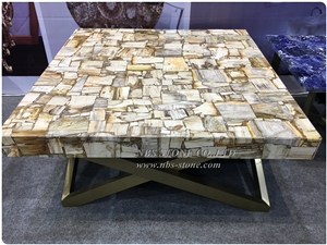 Natural Fossil Petrified Wood Slab Luxury Slab