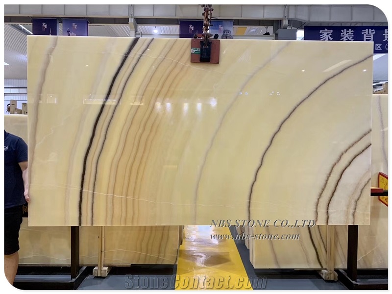 Ornage Yellow Onyx Rainbow Onyx Slab