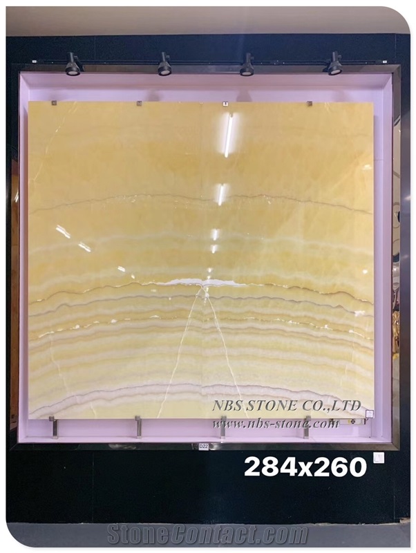 Ornage Yellow Onyx Rainbow Onyx Slab