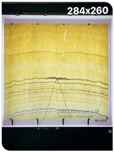 Ornage Yellow Onyx Rainbow Onyx Slab